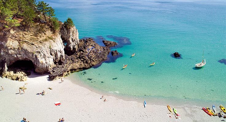 Calanque à Crozon dans le Finistère